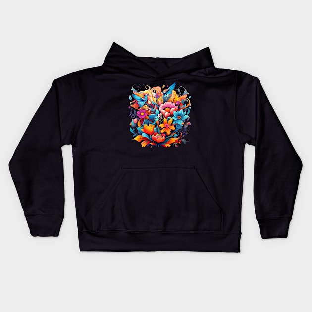 A Whimsical Garden Kids Hoodie by Studio Red Koala